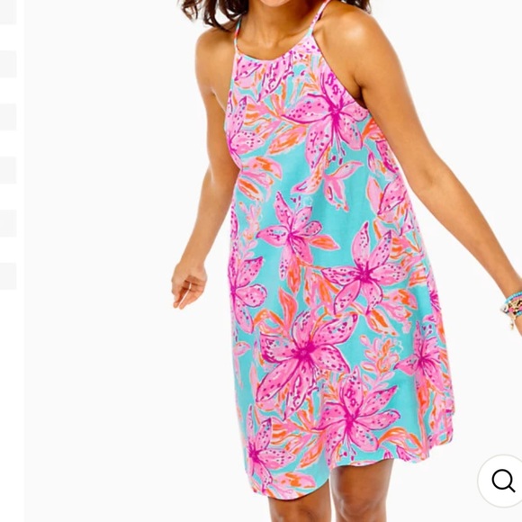 Lilly Pulitzer Margot Dress SZ Small Surf Blue Bonita Blooms - Picture 3 of 16